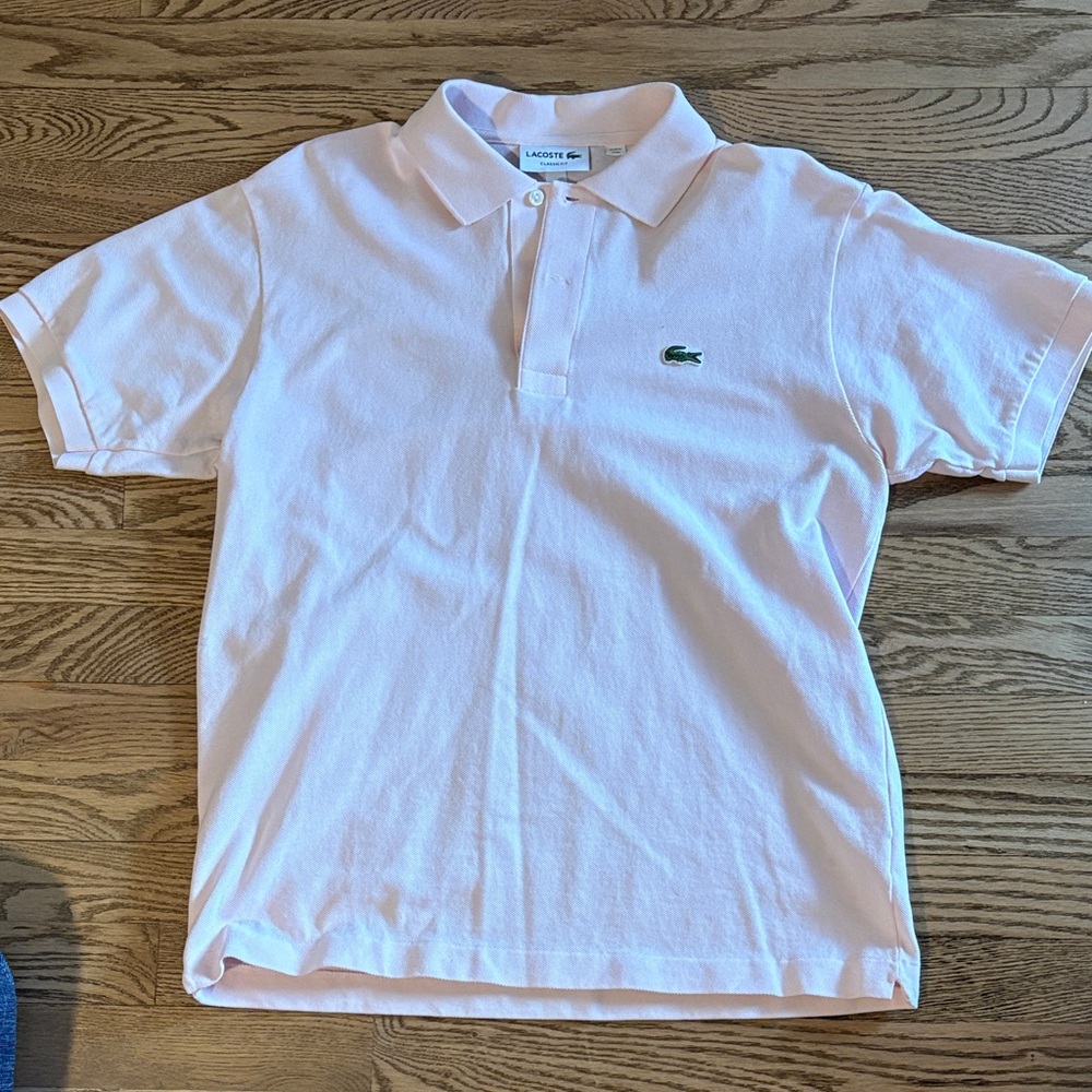 Lacoste Mens Pink Polo Shirt